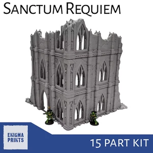 Sanctum Requiem Ruins - 28mm 3D Printed Gothic Terrain for Tabletop Wargaming - Picture 1 of 11