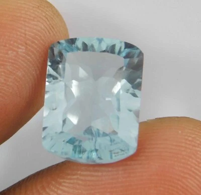Certified 7.85 Ct Natural blue Spinel Brazil Emerald Cut Loose Gemstone - Image 1 of 4