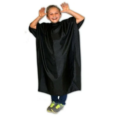 HAIRTOOLS KINDER SCHWARZES KLEID wasserabweisend Kinder schwarz Schnitt Cape