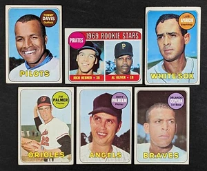 1969 Topps Baseball Star and Semi Star Lot 6 Cards Jim Palmer - Picture 1 of 3