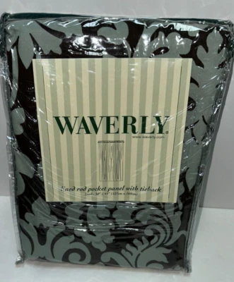 Nuevo en Paquete Waverly MUSE ROBINS HUEVO AZUL CHOCOLATE MARRÓN Panel Forrado Corbata 63" Foto 1 de 3