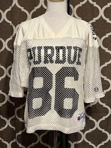 Vintage Champion Nylon Mesh Purdue Boilermakers Football Jersey USA Size Large Cover