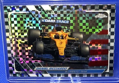 2021 Topps Chrome Formula 1 Checker Flag #100 Daniel Ricciardo F1 Car - Image 1 of 2