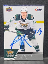 2022-23 Upper Deck CHL Hockey Austin Roest Auto #39 Evt Silvertips/ Nash Preds