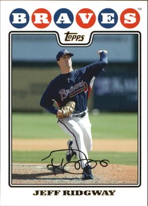 2008 (BRAVES) Topps Update Gold Foil #UH223 Jeff Ridgway