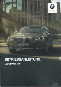 BMW 7er Betriebsanleitung 2020 G11 Bedienungsanleitung Handbuch Bordbuch BA - Picture 1 of 1