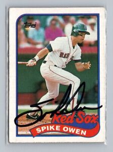 1989 Topps #123 Spike Owen In Person AUTO