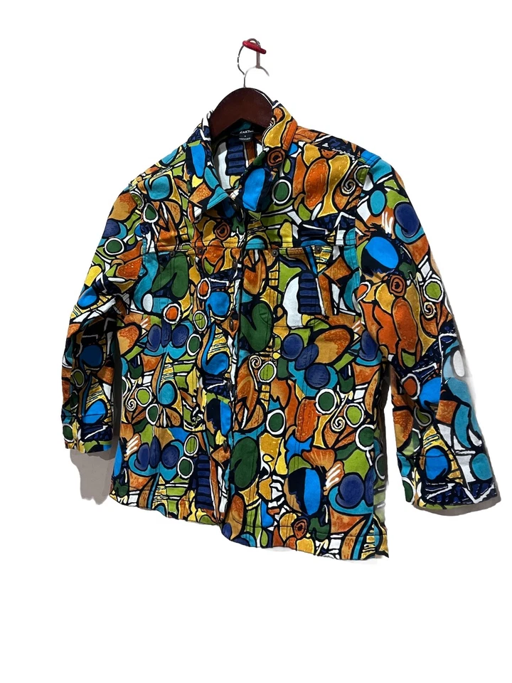 Chaqueta de cactus vintage arte para usar para mujer grande inspirada en Picasso colorida Foto 1 de 4