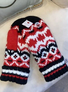 HUDSONS BAY Team CANADÁ OLYMPIC INVIERNO TEJIDO FORRO POLAR INVIERNO GUANTES NUEVOS - Imagen 1 de 3
