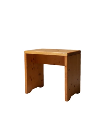 Charlotte Perriand Les Arcs Stool Pine Wood Size H 16.5 x W 17.5 x D 11.4 in - Image 1 of 4
