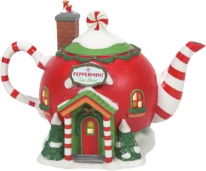 North Pole Village Peppermint Tea Shop Lit Building, 5.32 Inch, Multicolor - Picture 1 of 7