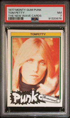 PSA 7 TOM PETTY Rookie Card 1977 Monty Gum Punk The New Wave The Heartbreakers - Image 1 of 3