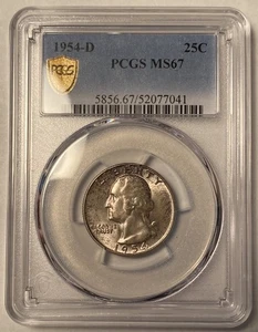 1954-D Washington Quarter PCGS MS67 Light Toning - Picture 1 of 4