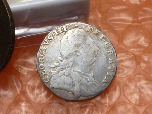 Scellino argento originale 1787 Giorgio III tempi coloniali #DD - Foto 1 di 3