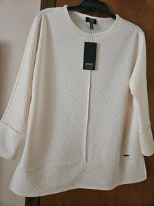 Maglione pullover Jones New York donna taglia S maniche lunghe avorio - Foto 1 di 12