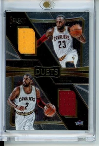 2016 PANINI SELECT #1 LeBRON JAMES KYRIE IRVING DUETS GAME USED PATCH /149 - Picture 1 of 2
