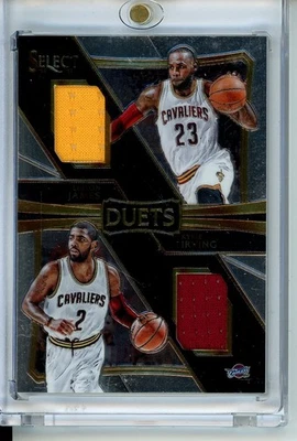 2016 PANINI SELECT #1 LeBRON JAMES KYRIE IRVING DUETS GAME USED PATCH /149 - Image 1 of 2