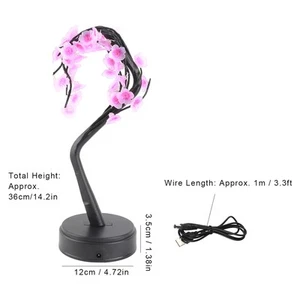 Led Creative Tree Light Plum Blossom 35LED USB Tree Light Copper Wire Table Lamp - Picture 1 of 22