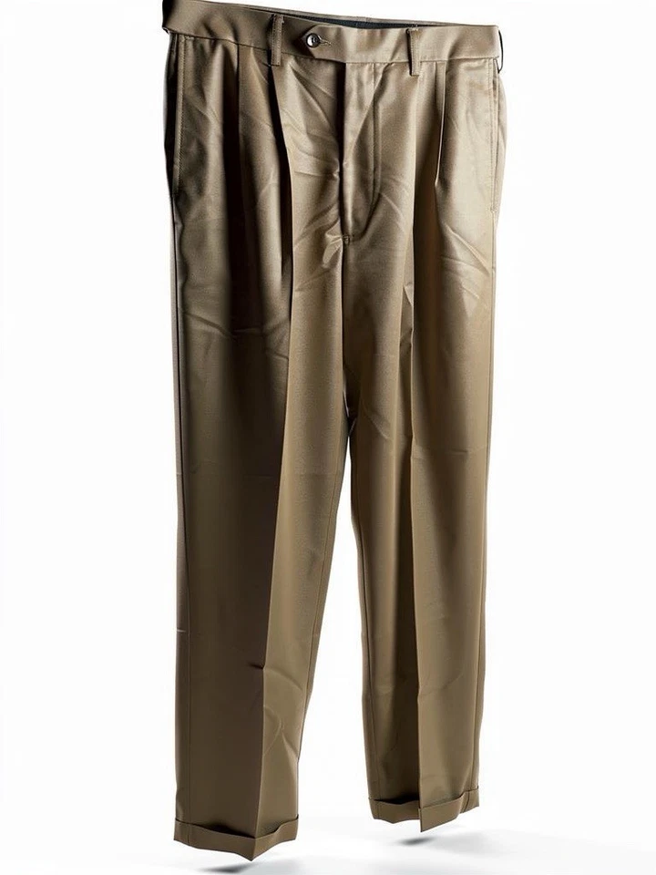 Брюки мужские George 32X32 дюйма хаки бежевое платье брюки прямые штанины - Изображение 1 из 4