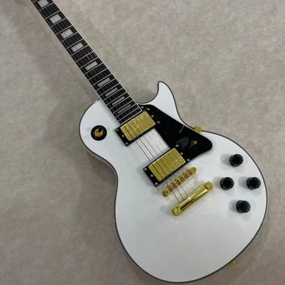 NEW LP Electric Guitar Custom alpine white GOLD PICKUP and hardware 22 fret - Image 1 of 4