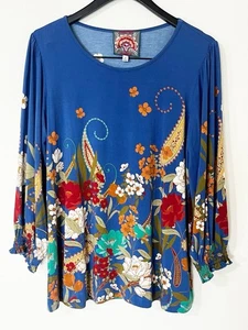 Johnny Was Tee Bee Smocked Sleeve Tee Medium - Bild 1 von 5