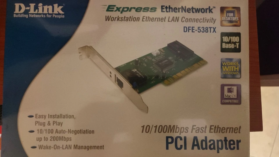 Scheda di Rete PCI D-Link DFE-538TX 10/100 Mbps Fast Ethernet - Nuova - Immagine 1 di 1