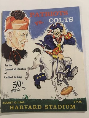 1967 Boston Patriots Baltimore Colts Programa AFL CAPPELLETTI Johnny Unitas Babe Foto 1 de 4