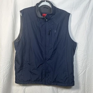 IZOD Men's XL  Spectator Full Zip Vest Men’s Blue  w/ Grey Fleece  Lining - Picture 1 of 8