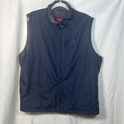 IZOD Men's XL  Spectator Full Zip Vest Men’s Blue  w/ Grey Fleece  Lining - Image 1 of 4