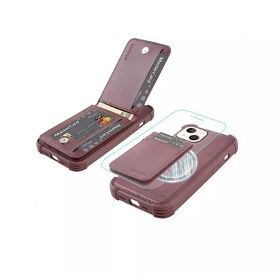 MONASAY  MagSafe Magnetic Leather Case Cover for iPhone 14 Plus 6.7 Inch - Image 1 of 3