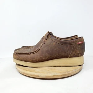 Clarks Padmora Wallabee Damenschuhe 8 braun Bienenwachs Leder Boho klobig Mokassin - Bild 1 von 13