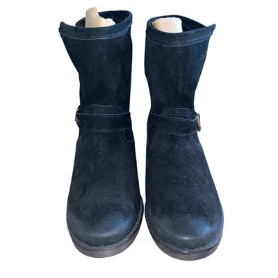 Botas al tobillo Zigi Girl Corree negras de gamuza con hebilla de cuero para mujer 8,5 Foto 1 de 4