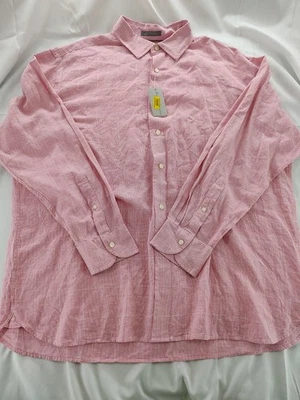 Nueva Camisa Daniel Cremieux Classics 2XL Rosa Lino/Rayón Abotonada Foto 1 de 4
