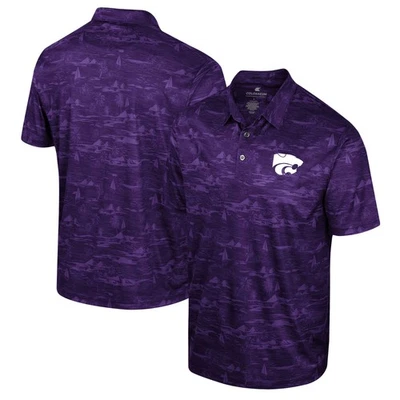 Men's Colosseum Purple Kansas State Wildcats Daly Print Polo - Image 1 of 3