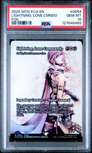 2025 MTG Final Fantasy LIGHTNING, LONE COMMANDO * Through The Ages FOIL * PSA 10 - Picture 1 of 2