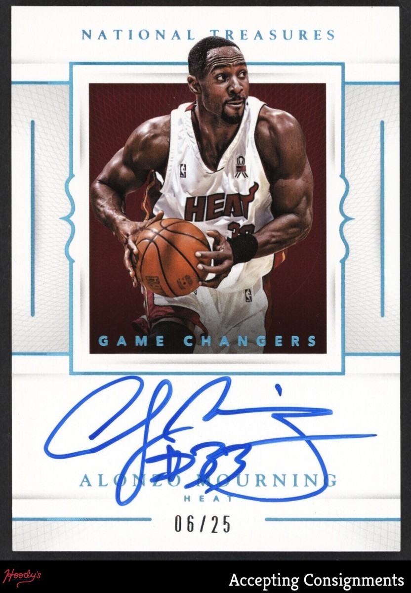 Panini Alonzo Mourning Basketball Autographed Sports Trading Panini Alonzo Mourning Basketball Autographed Sports Trading