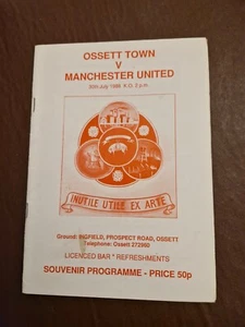 PROGRAMA OFICIAL - OSSET TOWN V MANCHESTER UNITED - 30 DE JULIO DE 1988 - Imagen 1 de 1