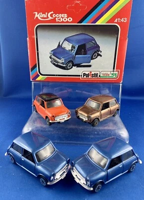 Job LOT POLISTIL CE50 EL50 Innocenti  4 x MINI Cooper 1300 Blue Orange Copper - Immagine 1 di 4