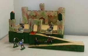 Lineol Elastolin Triang Wood Composition Military Fort Castle 24 figure 2 Cannon - Picture 1 of 12