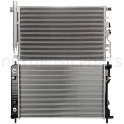 For 2010-2015 Chevy Equinox GMC Terrain 2.4L Aluminum Radiator & AC Condenser Foto 1 de 4