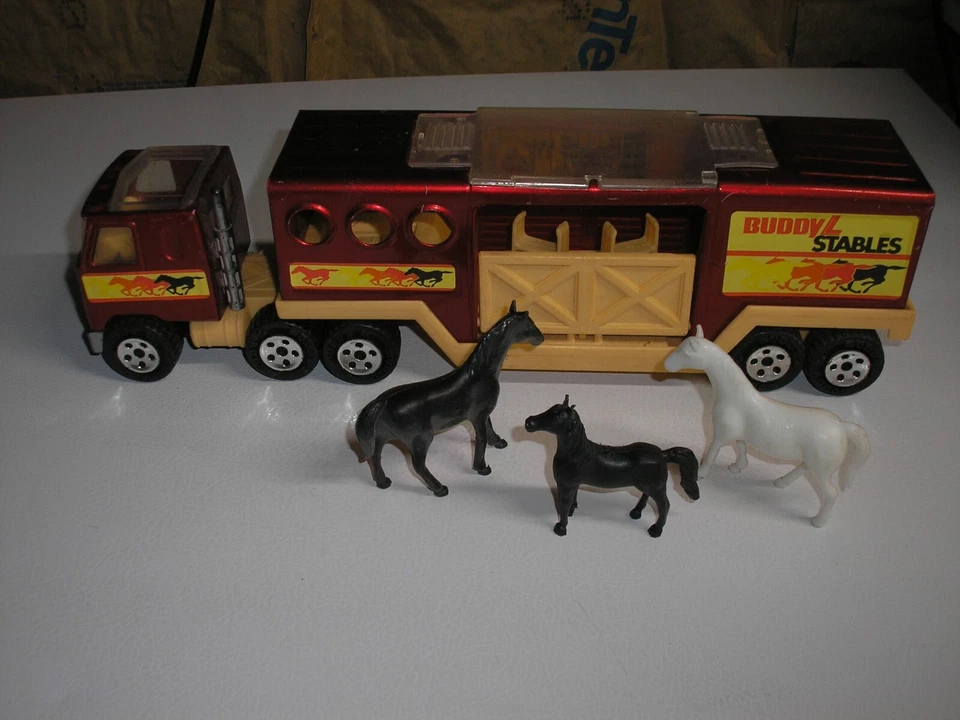 Semirremolque de colección 14 1/4" Bubby L establos Cabover con caballos SH gratis Foto 1 de 4