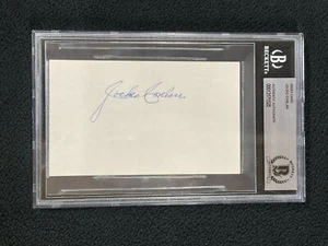 Tarjeta indexada firmada por Jocko Conlan árbitro certificado por Beckett MLB HOF - Imagen 1 de 2