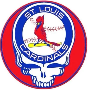 (3) St Louis Cardinals Grateful Dead 3x3 Waterproof Vinyl Stickers Car Decals - Picture 1 of 1