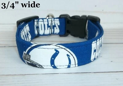 Indianapolis COLTS NFL Terri's Dog Collar handmade adjustable fabric charming