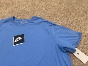 Nike UNC North Carolina Tar Heels blue black white swoosh retro logo 3XL t shirt - Picture 1 of 3