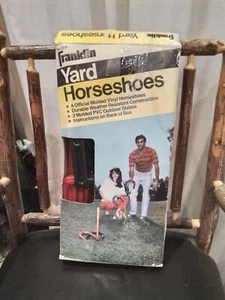 Vintage Franklin Yard Horseshoes Black Red Vinyl Instructions Original Packaging - Picture 1 of 2