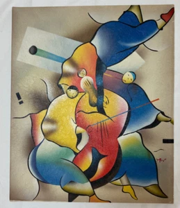 Inspired by David Schluss - Trio with Cello - Abstract Mixed Media 24" x 20" - Picture 1 of 14