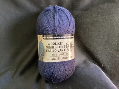 Loops  & Threads Woolike Simili-Laine Yarn - Navy #15 - Image 1 of 2