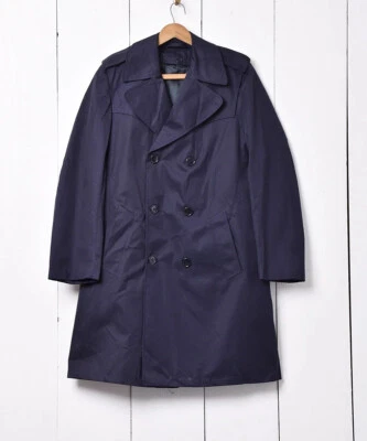 Vintage Italian Navy Army trench coat greatcoat mac macintosh raincoat overcoat Foto 1 de 4