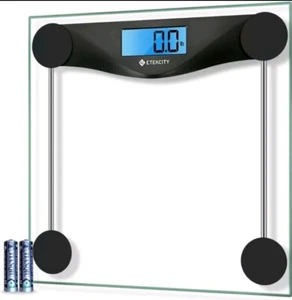 Etekcity Digital Body Weight Bathroom Scale, Large 11.8 x inches, Black ...300 - Picture 1 of 14